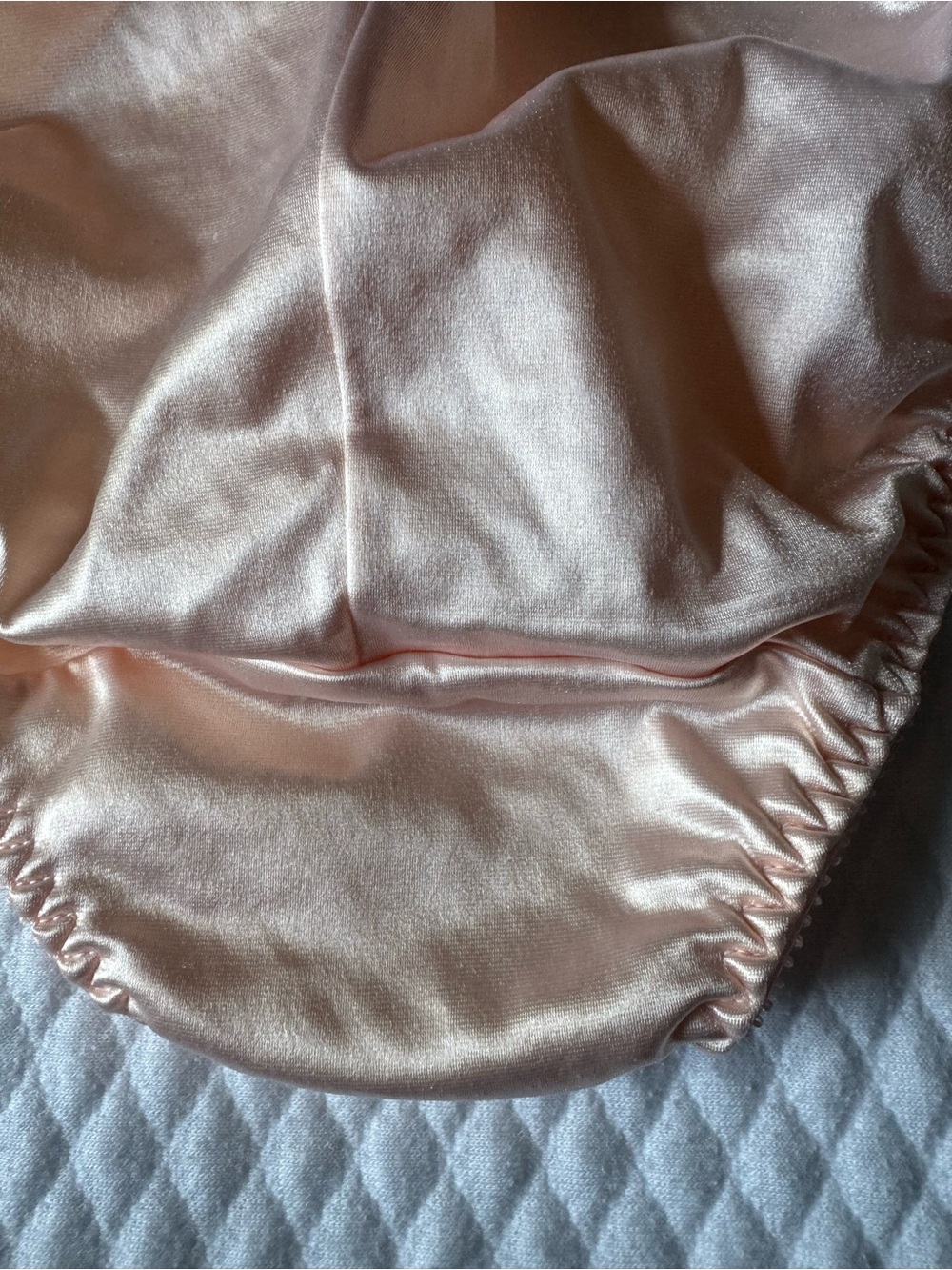 Victoria's Secret vintage Satin Lace Bikini Briefs - Light Pink - Picture 8 of 13